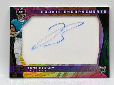 40/50!! 2023 PANINI ILLUSIONS ROOKIE ENDORSEMENTS TANK BIGSBY AUTOGRAPHED ROOKIE CARD