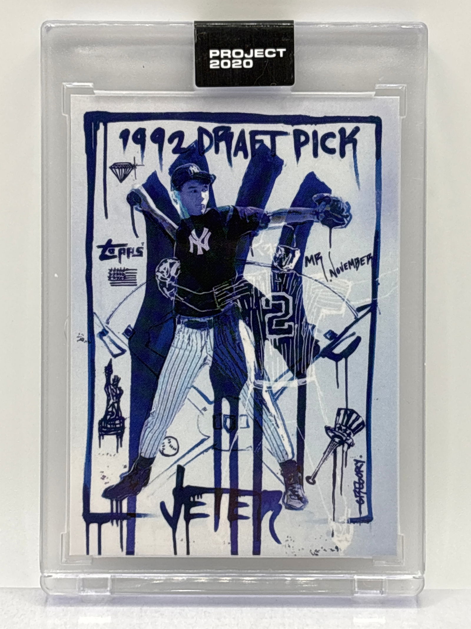 2020 TOPPS MMXX PROJECT 2020 DEREK JETER 1993 TOPPS BASEBALL #98 1992 DRAFT PICK (1 of 3)