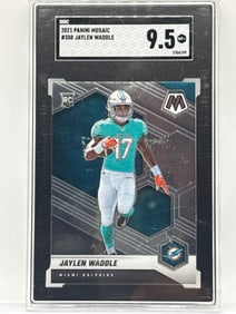 2021 PANINI MOSAIC JAYLEN WADDLE ROOKIE CARD GRADED SGC MINT+ 9.5