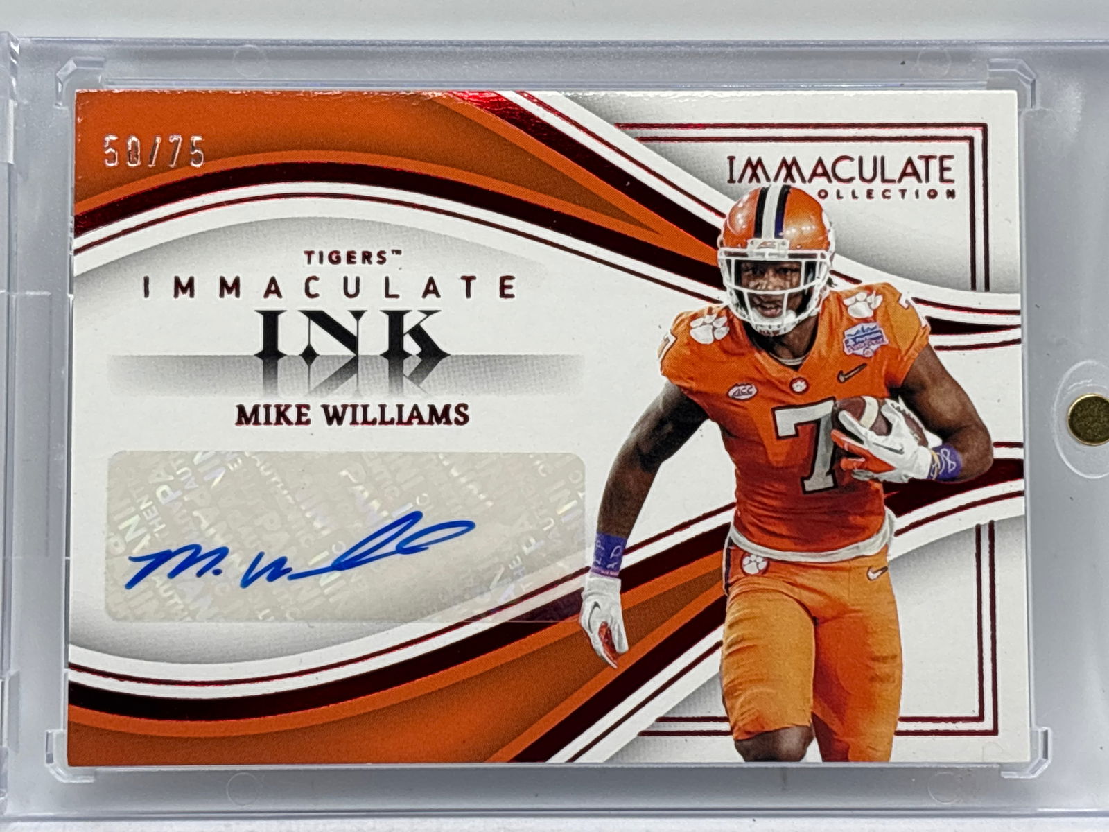 50/75!!  2023 PANINI IMMACULATE INK COLLECTION COLLEGIATE MIKE WILLIAMS AUTO (1 of 4)