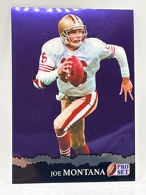 RARE 5/15!! 2025 LEAF PRO SET RETRO JOE MONTANA PURPLE PRIZMATIC