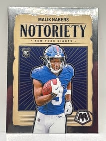 2024 PANINI MOSAIC MALIK NABERS NOTORIETY ROOKIE CARD