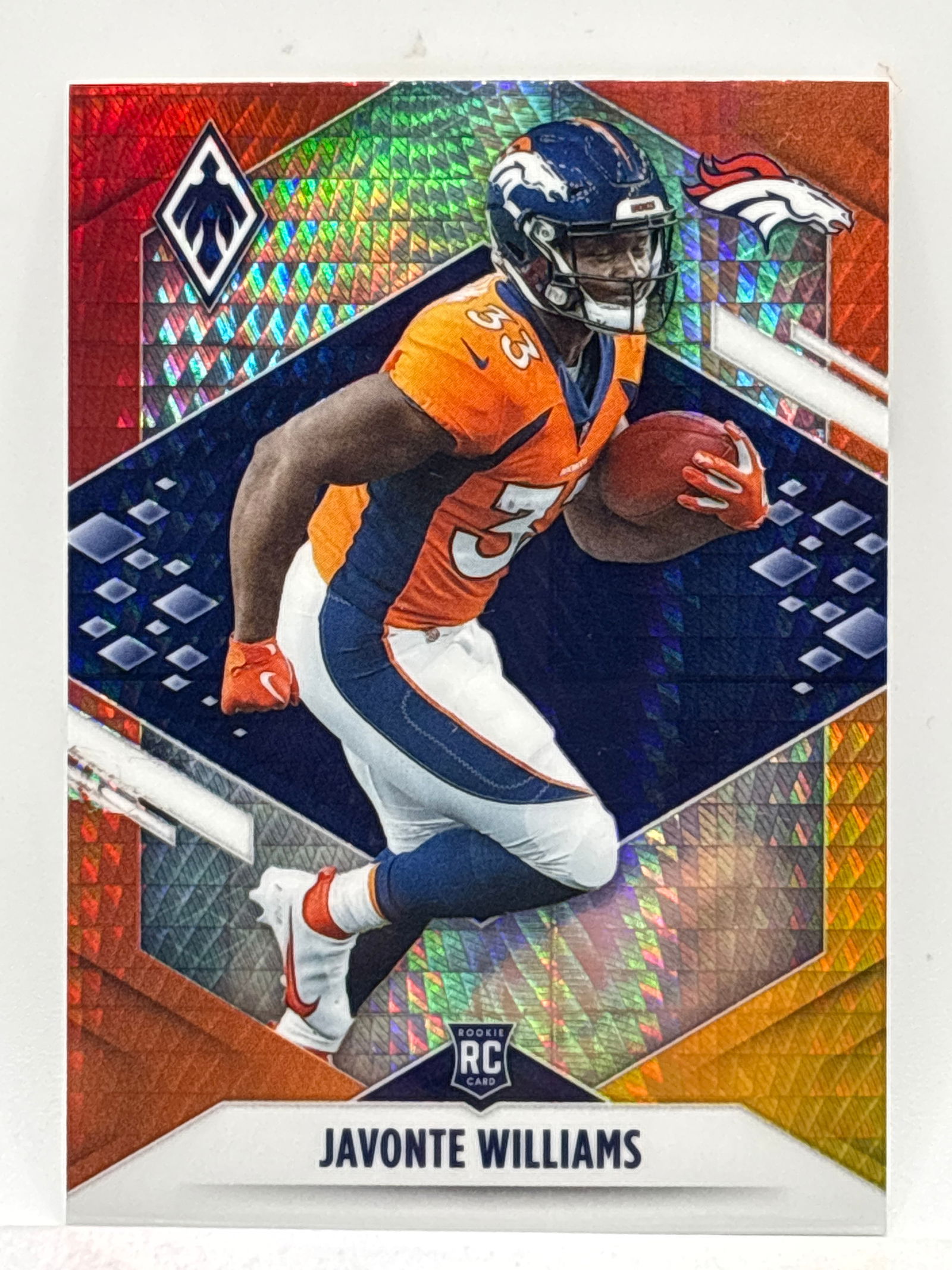 2021 PANINI PHOENIX JAVONTE WILLIAMS FIRE BURST ROOKIE CARD (1 of 2)