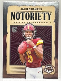 2024 PANINI MOSAIC JAYDEN DANIELS NOTORIETY ROOKIE CARD