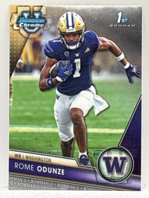 2023 BOWMAN CHROME UNIVERSITY ROME ODUNZE 1ST BOWMAN ROOKIE CARD