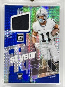 2023 PANINI DONRUSS OPTIC 1ST YEAR FRESH TRE TUCKER BLUE HYPER PRIZM HOLO MEM ROOKIE PATCH