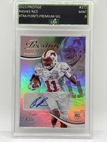 2023 PANINI PRESTIGE RASHEE RICE XTRA POINTS PREMIUM SIGNATURE AUTOGRAPHED RC GRADED MINT 9