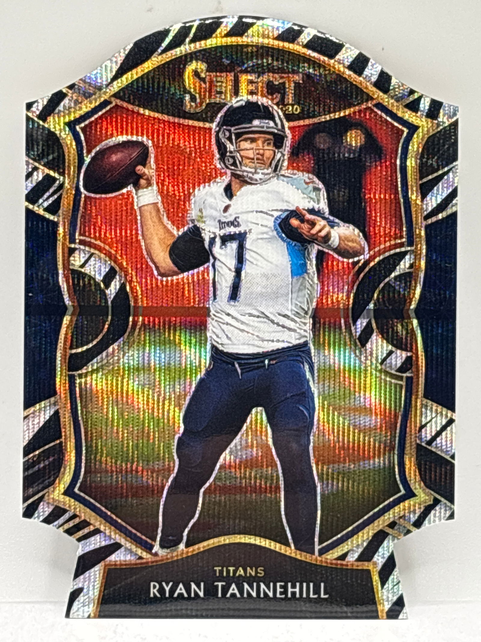 CASE HIT!! 2020 PANINI SELECT CONCOURSE RYAN TANNEHILL DIE-CUT ZEBRA PRIZM HOLO SSP (1 of 3)