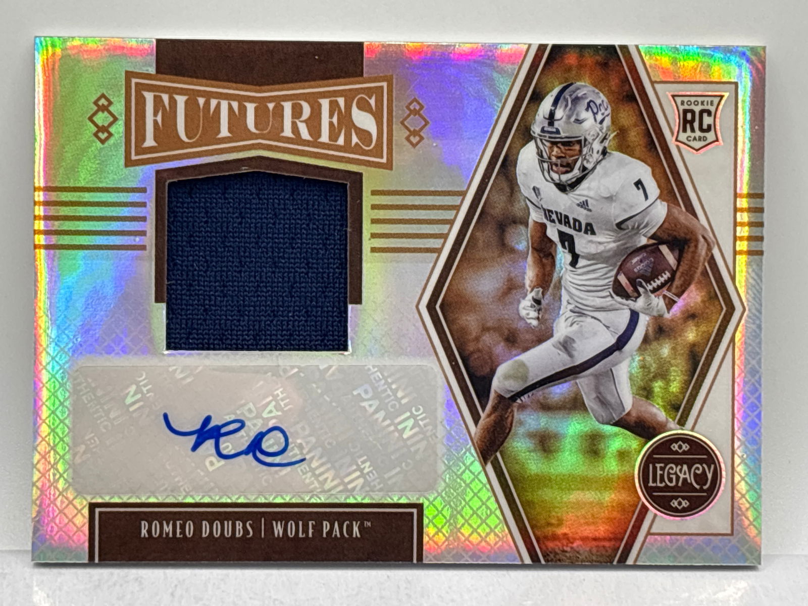 163/249!! 2022 PANINI LEGACY FUTURES RPA ROMEO DOUBS AUTOGRAPHED MEMORABILIA PATCH ROOKIE CARD (1 of 3)