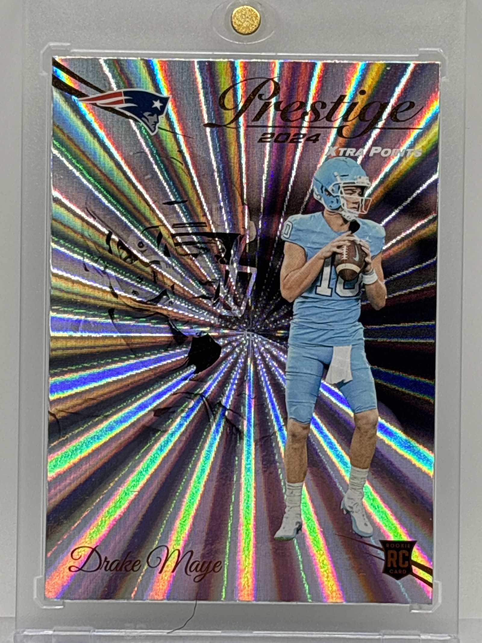 2024 PANINI PRESTIGE DRAKE MAYE XTRA POINTS LAZER ROOKIE CARD: THE HOBBY BOX