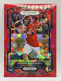 2024 PANINI PRIZM DP PATRICK MAHOMES RED CRACKED ICE PRIZM HOLO