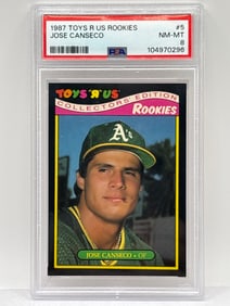 1987 TOYS R US ROOKIES JOSE CANSECO COLLECTORS EDITION GRADED PSA NM-MT 8