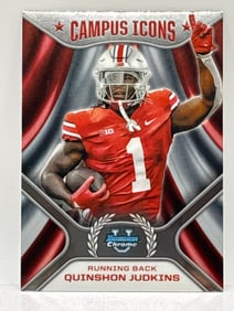 2024 BOWMAN UNIVERSITY CHROME QUINSHON JUDKINS CAMPUS ICONS INSERT ROOKIE CARD