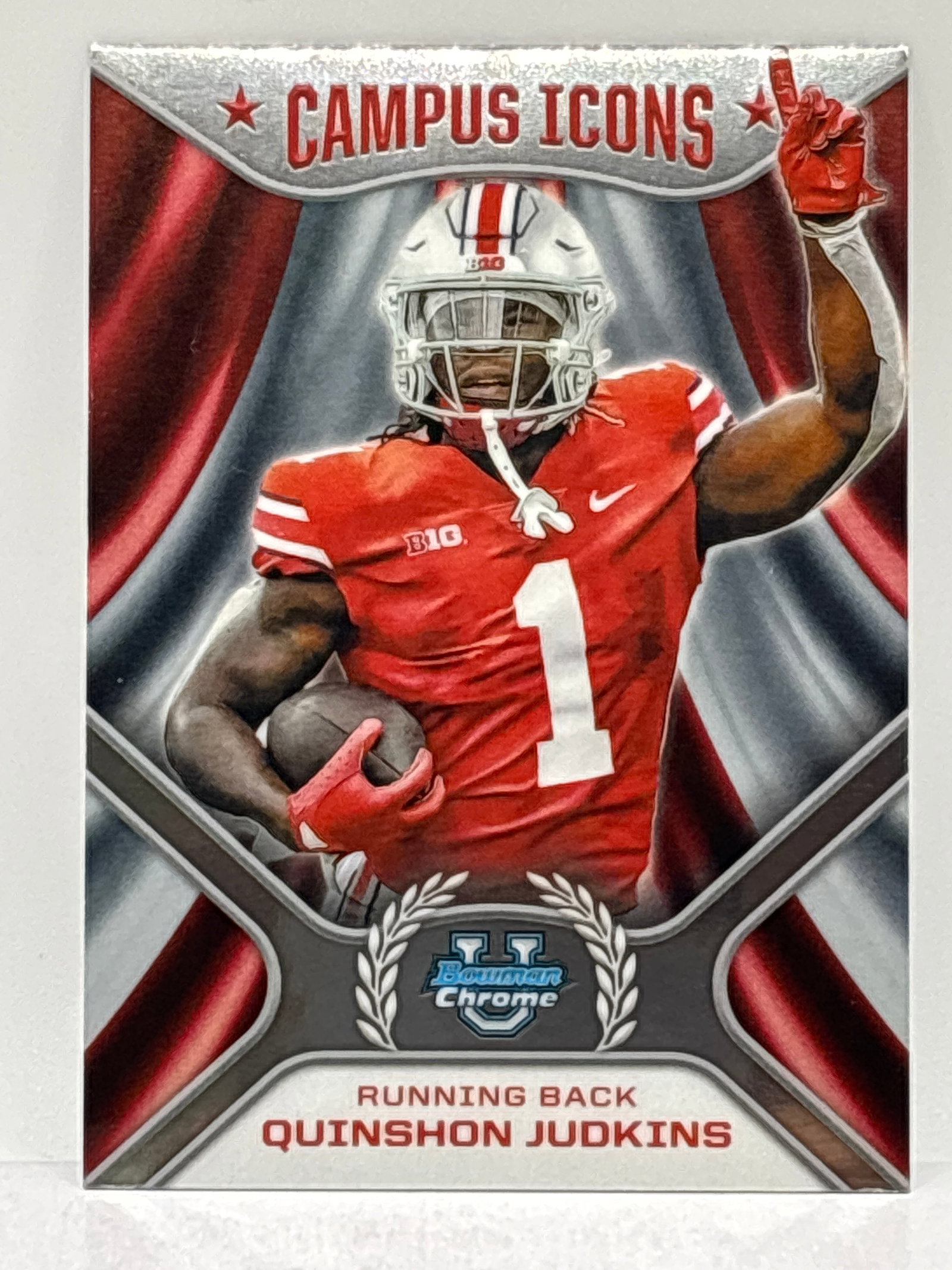 2024 BOWMAN UNIVERSITY CHROME QUINSHON JUDKINS CAMPUS ICONS INSERT ROOKIE CARD: THE HOBBY BOX