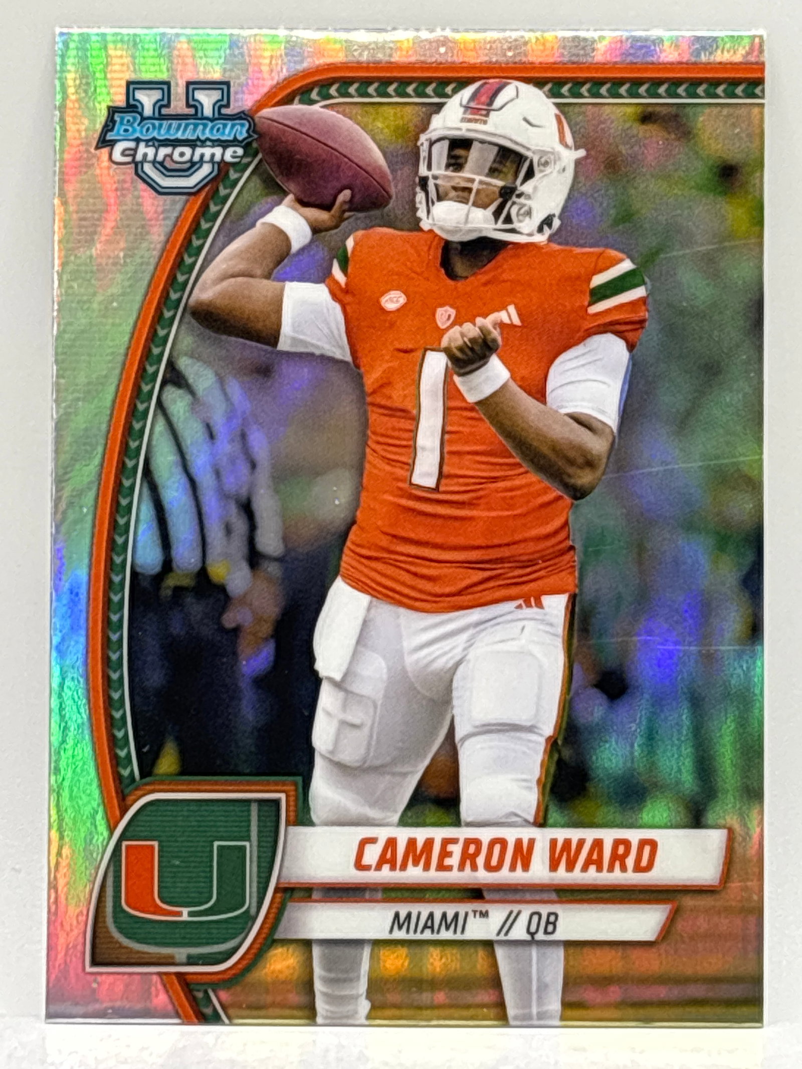 2024 BOWMAN UNIVERSITY CHROME CAMERON WARD ROOKIE REFRACTOR: THE HOBBY BOX