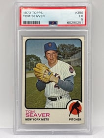 1973 TOPPS #350 TOM SEAVER GRADED PSA EX 5