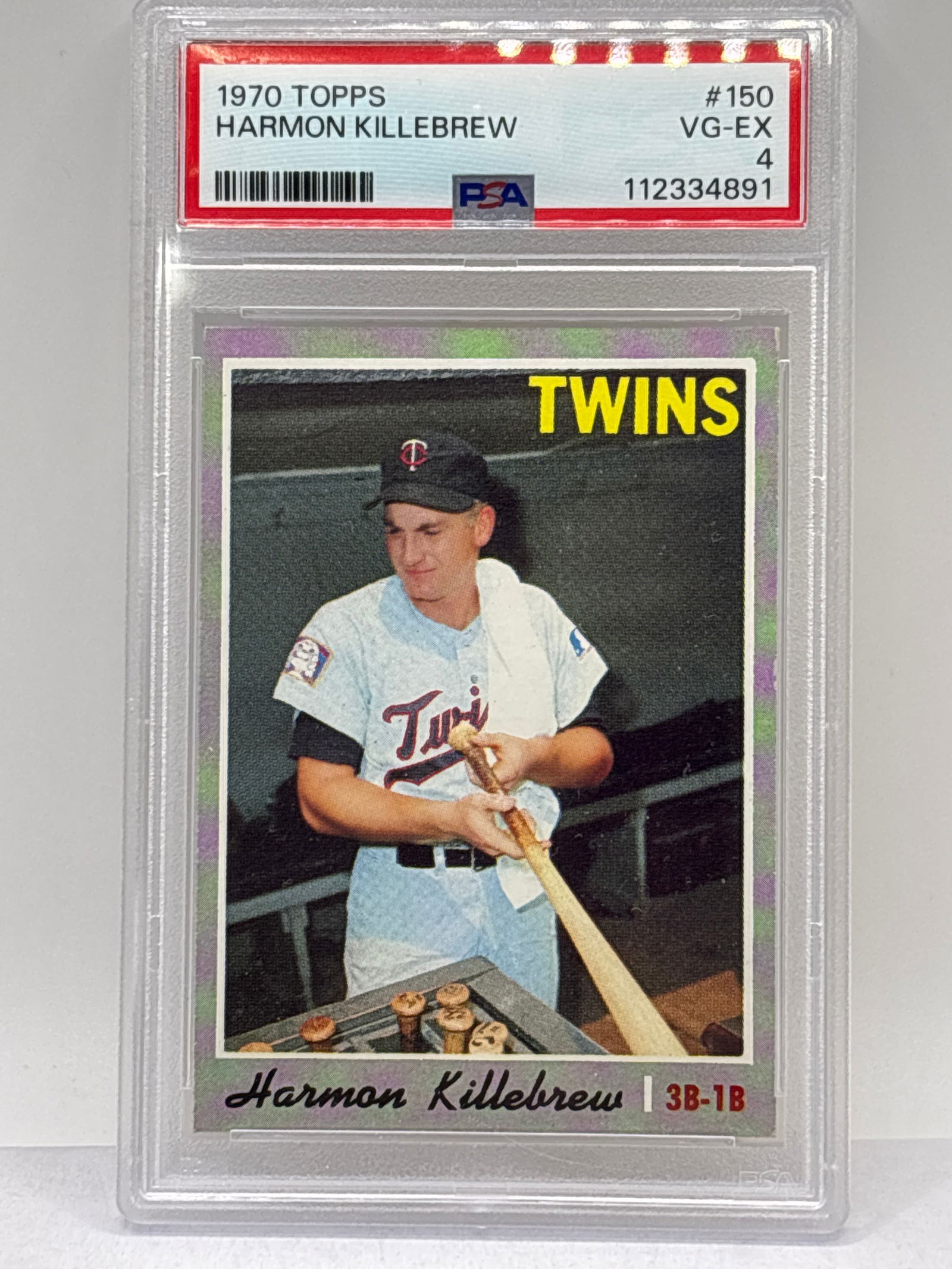 1970 TOPPS #150 HARMON KILLEBREW GRADED PSA VG-EX 4 (1 of 3)