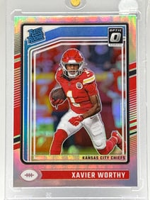 2024 PANINI DONRUSS OPTIC XAVIER WORTHY PRIZM HOLO RATED ROOKIE CARD