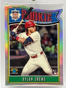 2025 BOWMAN CHROME DYLAN CREWS DIE-CUT ROOKIE OF THE YEAR FAVORITES INSERT ROOKIE CARD