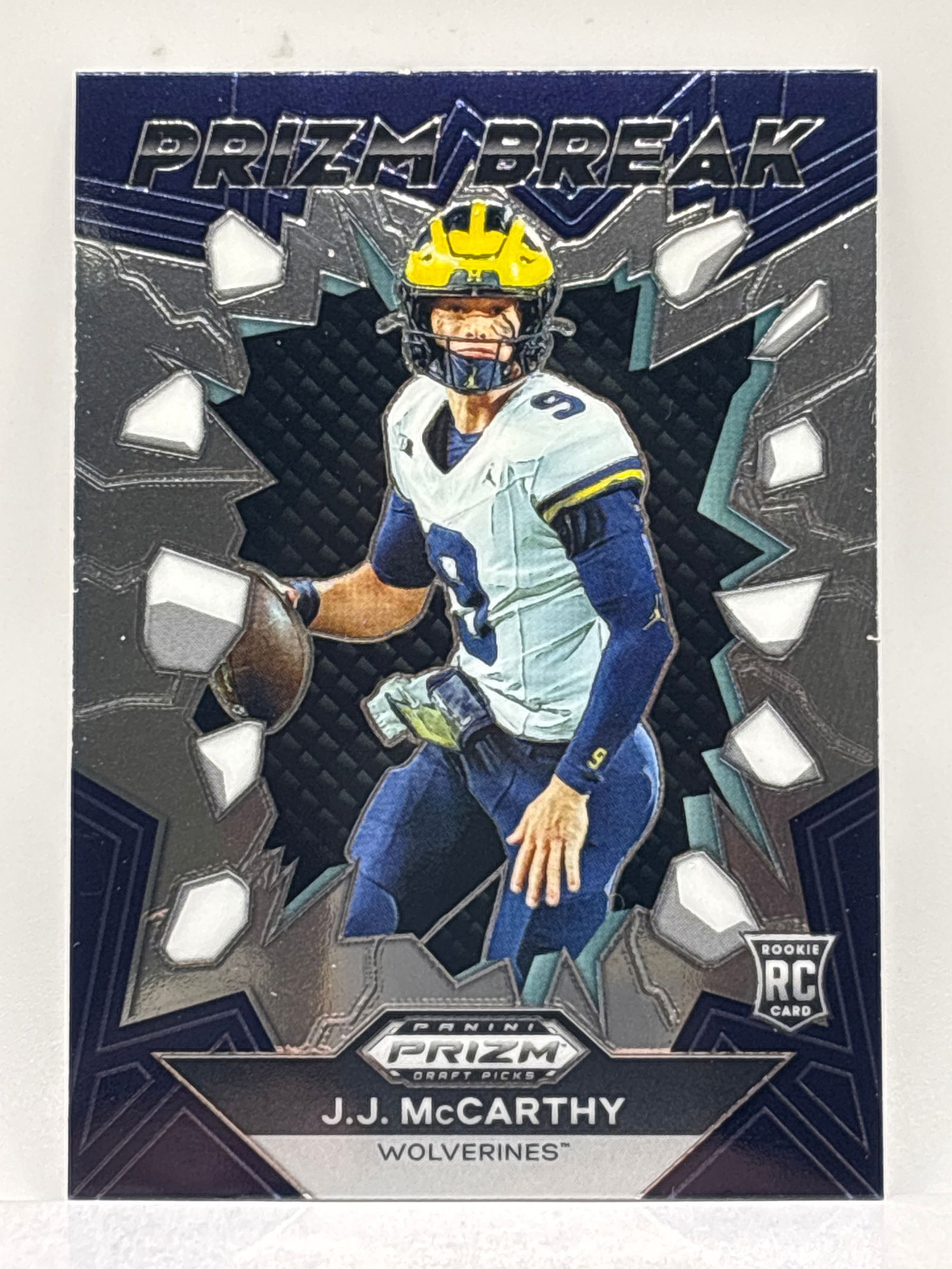 2024 PANINI PRIZM DRAFT PICKS JJ MCCARTHY PRIZM BREAK ROOKIE CARD: THE HOBBY BOX