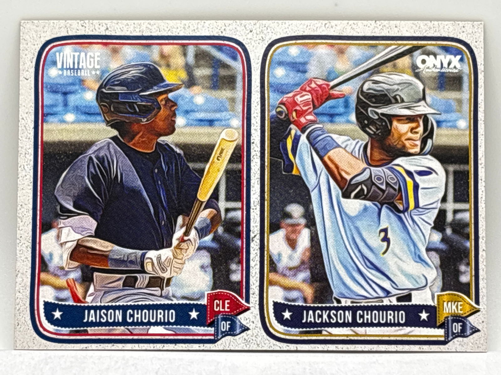 2024 ONYX AUTHENTICATED JACKSON & JAISON CHOURIO VINTAGE BASEBALL CARD (1 of 2)