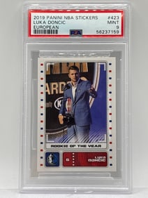 2019 PANINI NBA STICKERS LUKA DONCIC EUROPEAN ROOKIE OF THE YEAR GRADED PINT 9
