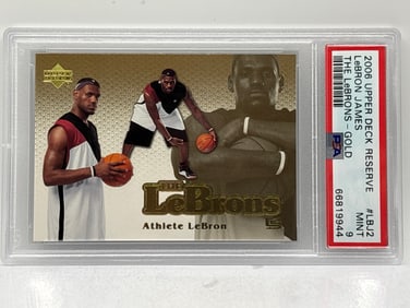 2006 UPPER DECK RESERVE LEBRON JAMES GOLD THE LEBRONS INSERT GRADED PSA MINT 9
