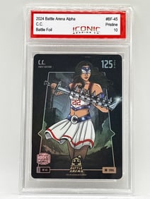 NEW 2024 BO JACKSON BATTLE ARENA ALFA C.C. (CAITLIN CLARK) BATTLE FOIL GRADED PRISTINE 10