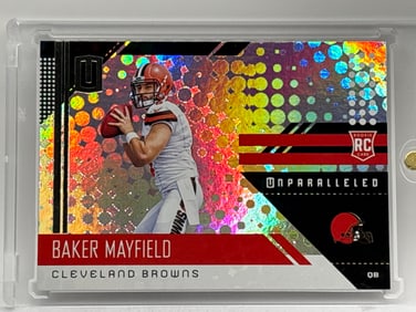 2018 PANINI UNPARALLELED BAKER MAYFIELD ROOKIE CARD