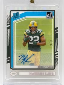 VERY RARE 13/17!! 2024 PANINI CLEARLY DONRUSS MARSHAWN LLOYD RATED ROOKIE CARD