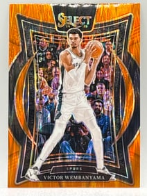 2024-25 PANINI SELECT VICTOR WEMBANYAMA ORANGE SHOCK PRIZM HOLO
