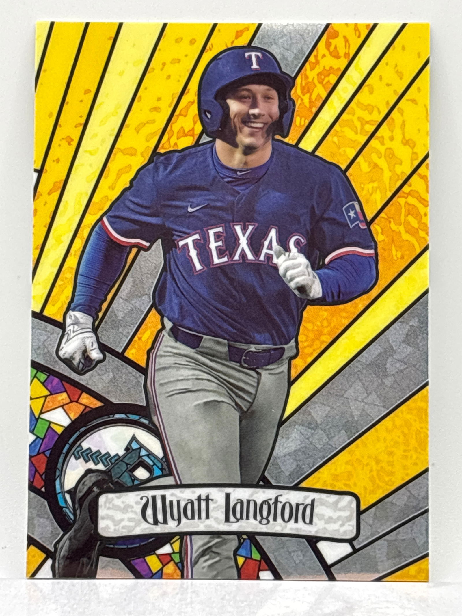 2023 BOWMAN DRAFT WYATT LONGFORD STAINED GLASS ROOKIE CARD INSERT (1 of 2)