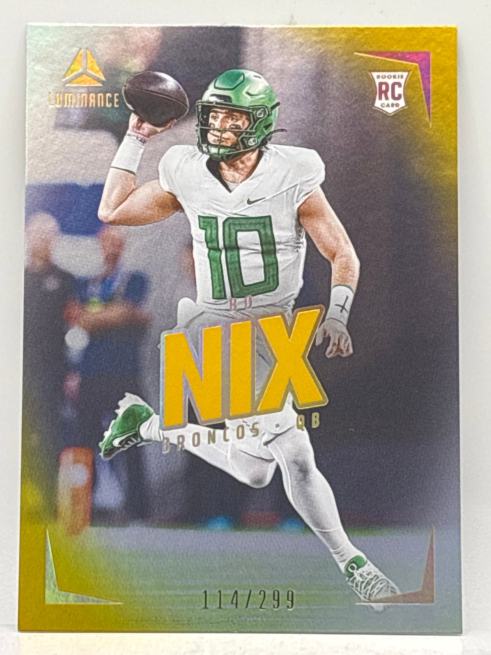 MINT 114/299!! 2024 PANINI LUMINANCE BO NIX YELLOW ROOKIE CARD: THE HOBBY BOX