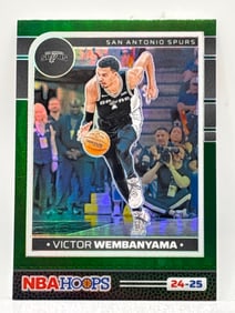 2024-25 PANINI NBA HOOPS VICTOR WEMBANYAMA GREEN PRIZM HOLO