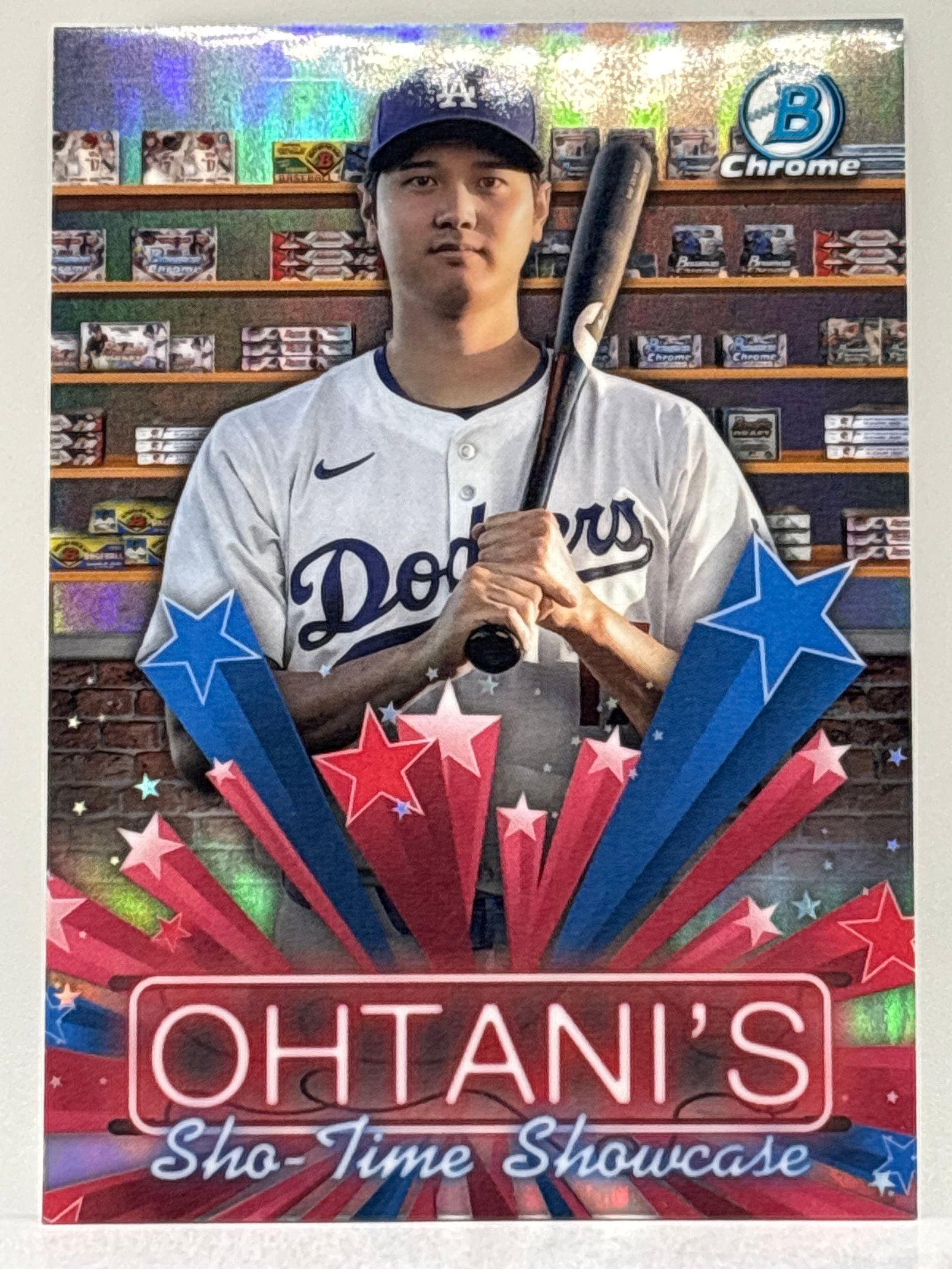 2025 BOWMAN CHROME SHOHEI OHTANI SHO-TIME SHOWCASE INSERT: THE HOBBY BOX