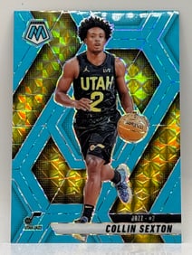 64/75!! 2024-25 PANINI MOSAIC COLLIN SEXTON TEAL PRIZM HOLO SP