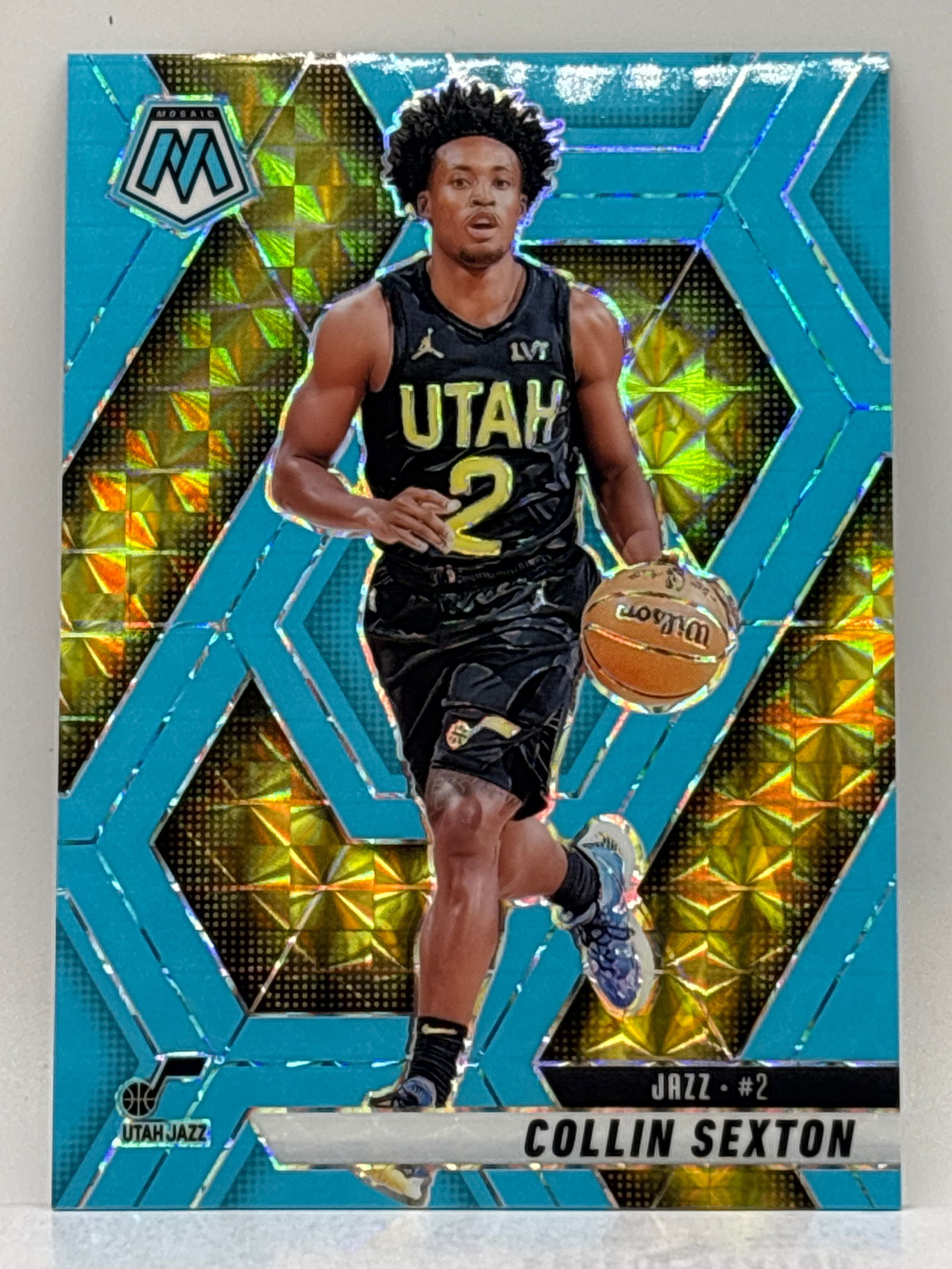 64/75!! 2024-25 PANINI MOSAIC COLLIN SEXTON TEAL PRIZM HOLO SP (1 of 2)