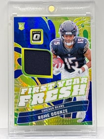 2024 PANINI DONRUSS OPTIC ROME ODUNZE FIRST YEAR FRESHMAN HYPER PRIZM HOLO PATCH ROOKIE CARD