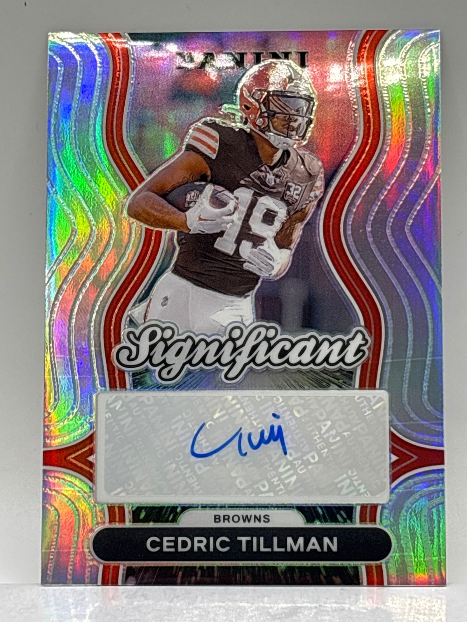 2024 PANINI SELECT SIGNIFICANT CEDRIC TILLMAN AUTOGRAPHED SILVER PRIZM HOLO ROOKIE CARD (1 of 2)