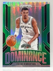 2024-25 PANINI PRIZM VICTOR WEMBANYAMA GREEN DOMINANCE PRIZM HOLO