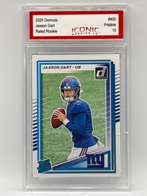 2025 PANINI DONRUSS JAXSON DART RATED ROOKIE CARD GRADED PRISTINE 10