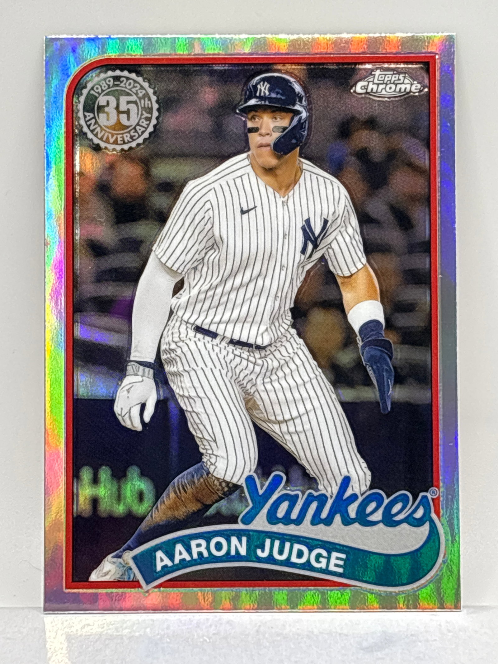 2024 TOPPS CHROME AARON JUDGE 35TH ANNIVERSARY CARD: THE HOBBY BOX