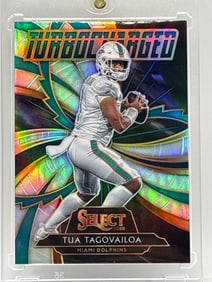 2020 PANINI SELECT TUA TAGOVAILOA TURBOCHARGED SILVER PRIZM HOLO ROOKIE CARD