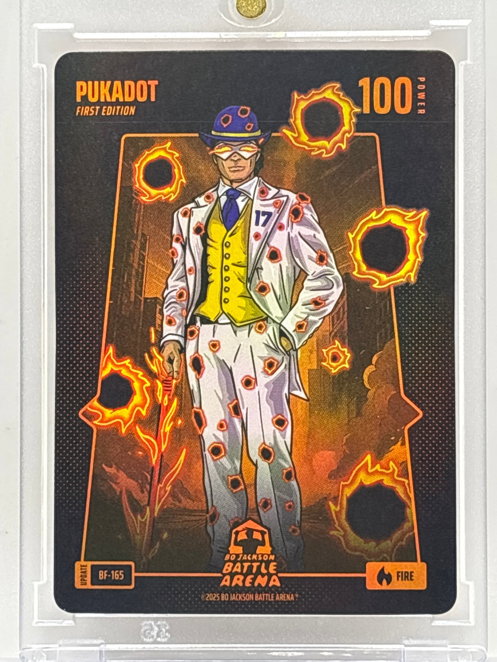 NEW BO JACKSON’S 2025 BATTLE ARENA FIRST EDITION PUKA NACUA PUKADOT FIRE UPDATE HOLO: THE HOBBY BOX