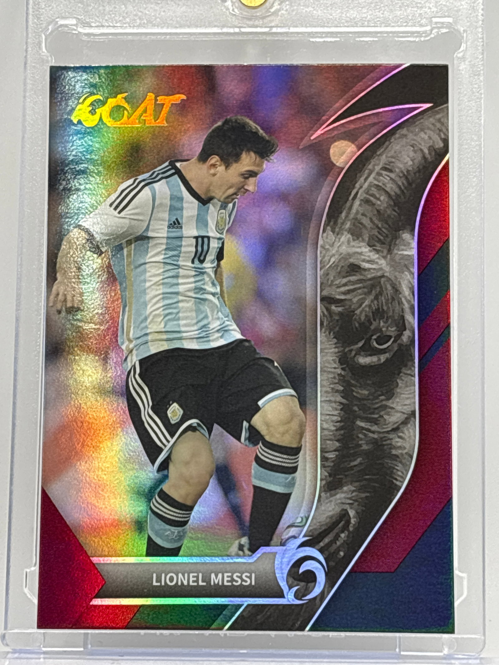 EXTREMELY RARE 2/5!! 2023 FANS MALL LIONEL MESSI GOAT HOLO: THE HOBBY BOX