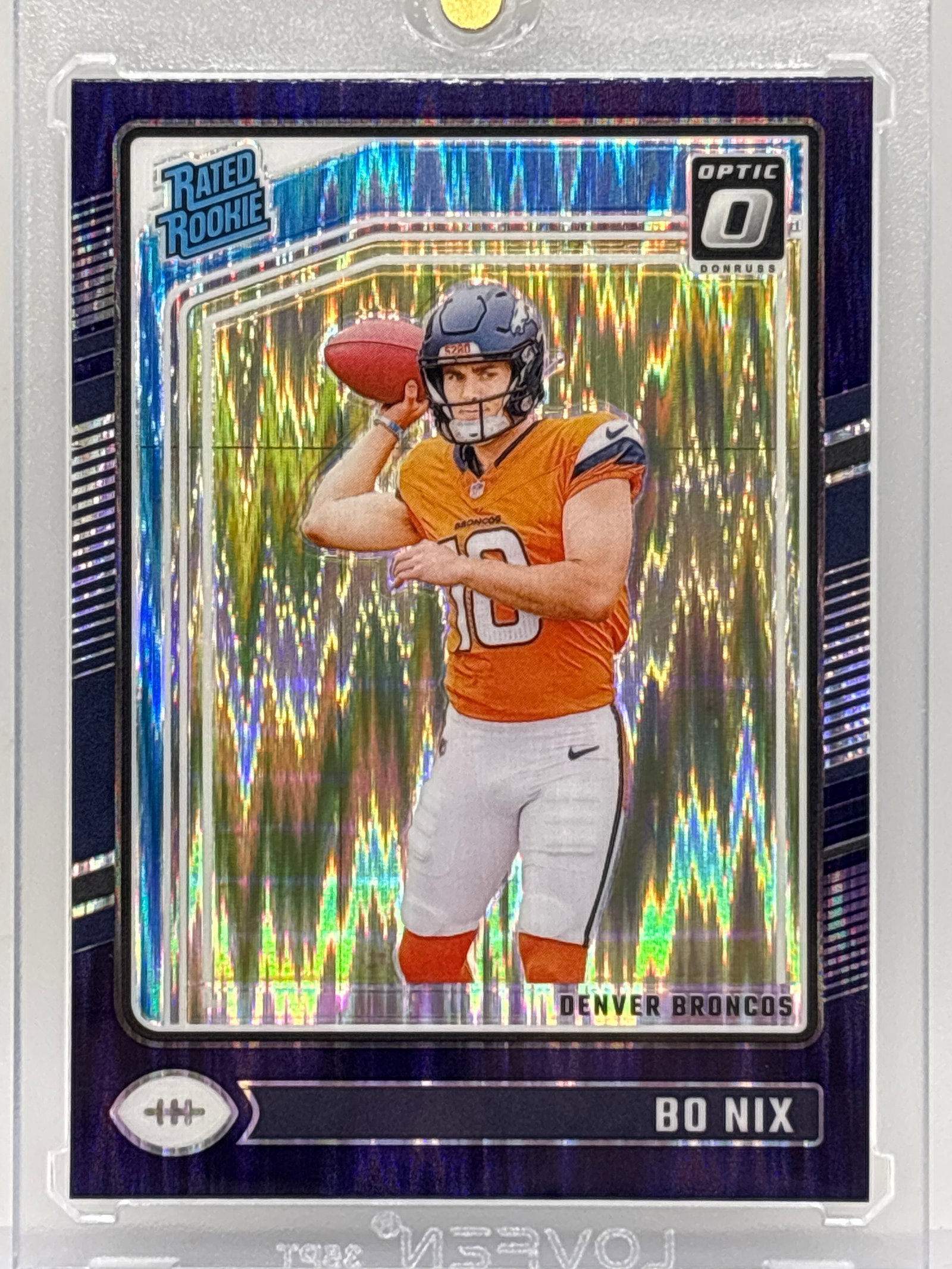 2024 PANINI DONRUSS OPTIC BO NIX PURPLE SHOCK PRIZM HOLO RATED ROOKIE CARD: THE HOBBY BOX