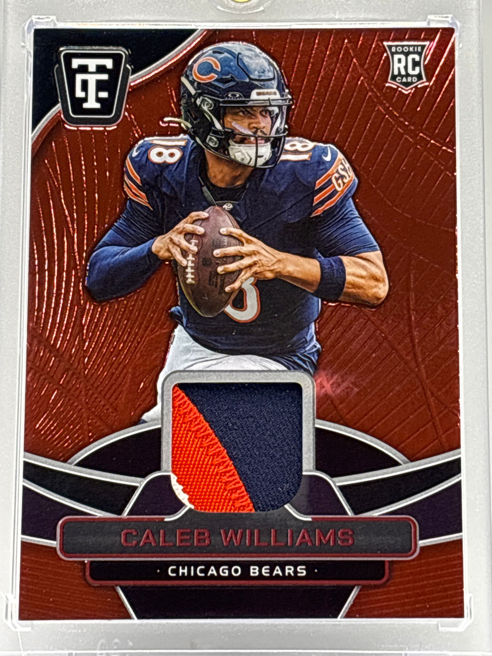59/99!! 2024 PANINI TOTALLY CERTIFIED CALEB WILLIAMS AUTHENTIC 2-COLOR ROOKIE PATCH (1 of 5)