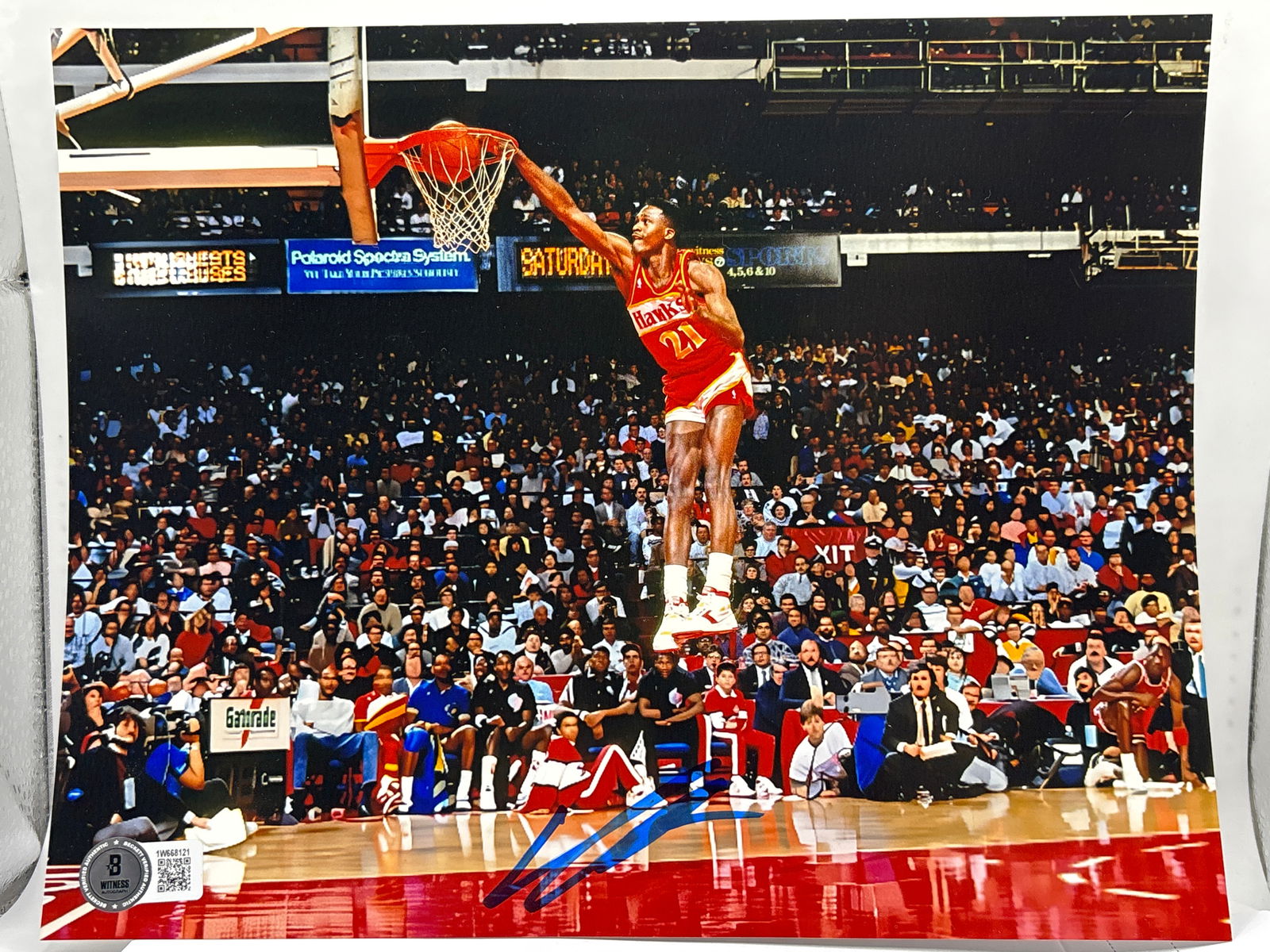 AUTHENTIC 8x10 DOMINIQUE WILKINS AUTOGRAPHED PHOTO BECKETT CERTIFIED: THE HOBBY BOX