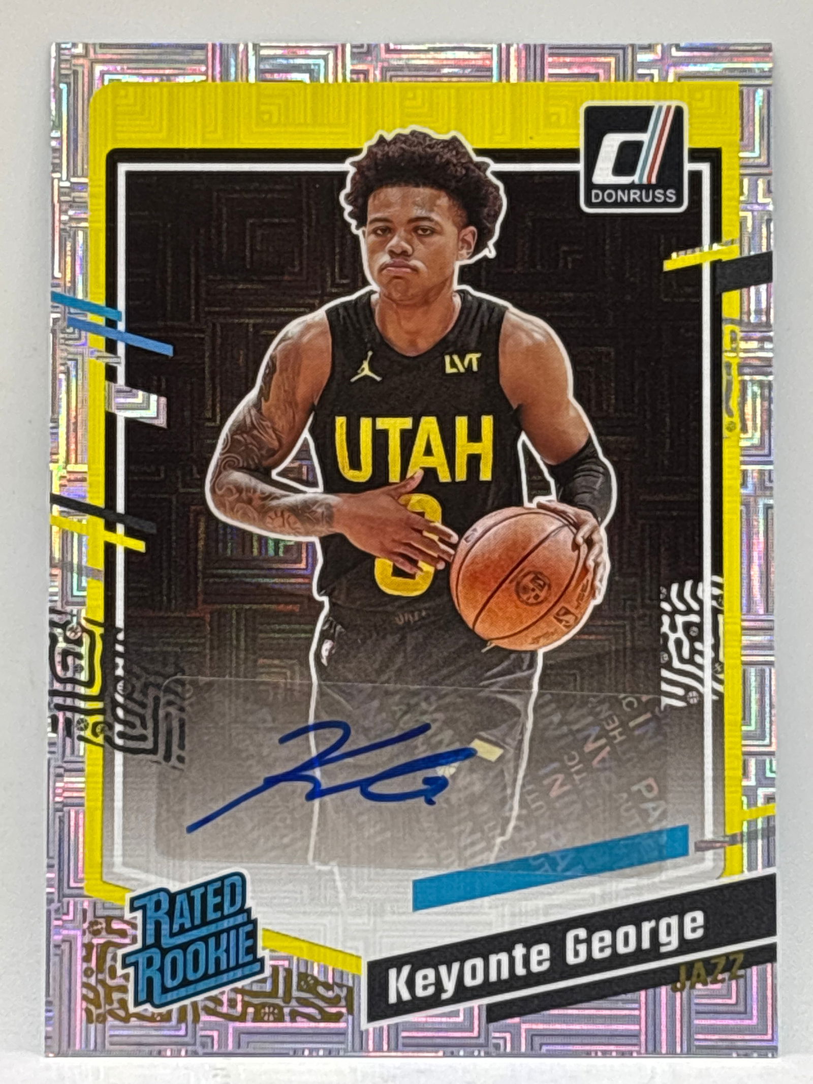 2023-24 PANINI DONRUSS KEYONTE GEORGE AUTOGRAPHED RATED ROOKIE CARD (1 of 4)