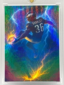 1/1 SAQUON BARKLEY ICONIC HURDLE HOLO CUSTUM CARD